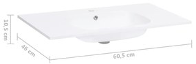 Νιπτήρας Ένθετος Λευκός 605 x 460 x 105 χιλ. από SMC - Λευκό