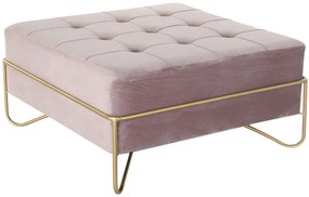 Σκαμπό DKD Home Decor   Αφρός Ροζ Χρυσό Μέταλλο πολυεστέρας Βελούδο Ξύλο MDF (80 x 80 x 42 cm)