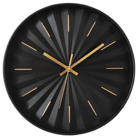 Ρολόι Τοίχου  Πλαστικό Μαύρο Oriana Ferelli ZD1207-A 29cm