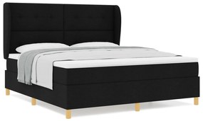 vidaXL Κρεβάτι με Στρώμα  Μαύρο 180x200 εκ. Ύφασμα