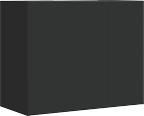vidaXL Ντουλάπι Τοίχου Μαύρο 75x35x60 εκ. από Επεξεργασμένο Ξύλο