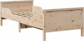 vidaXL Σκελετός Κρεβατιού Καφέ 80 x 200 cm Επεξεργασμένο Ξύλο