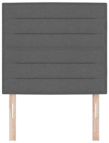 vidaXL LED κεφαλάρι με φώτα λωρίδας LED Σκούρο γκρι 100 cm ύφασμα