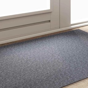 vidaXL Δερμάτινο Χαλί Ανοιχτό γκρι 100 x 150 cm ύφασμα