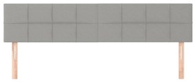 vidaXL Κεφαλάρια Αν. Γκρι 160x5x78/88 εκ. Ύφασμα