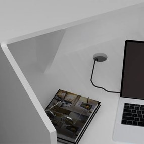 Γραφείο υποδοχής - reception Gemini Megapap χρώμα λευκό 120x70x110εκ.