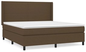 ΚΡΕΒΑΤΙ BOXSPRING ΜΕ ΣΤΡΩΜΑ ΣΚΟΥΡΟ ΚΑΦΕ 180X200 ΕΚ ΥΦΑΣΜΑΤΙΝΟ 3131292