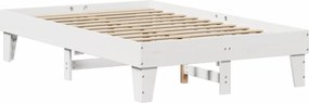 vidaXL Σκελετός Κρεβ. Χωρίς Στρώμα Λευκό 135x190 εκ Μασίφ Πεύκο