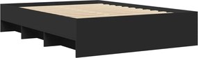 vidaXL Πλαίσιο Κρεβατιού Μαύρο 140x200 εκ. Επεξεργ. Ξύλο