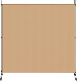 vidaXL 4-Πίνακας Διαχωριστικός Μπεζ 525 x 180 cm Ύφασμα