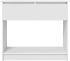 vidaXL Τραπέζι κονσόλας με συρτάρια Λευκό 85,5x38,5x74,5 cm