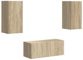 vidaXL Σετ επίπλου τηλεόρασης 6 pcs Δρύς Sonoma Επεξεργασμένο ξύλο