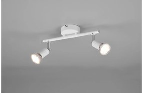 Σποτ Φωτιστικό Οροφής 2xGU10 Κινητό Paris Trio Lighting R80912031 Λευκό