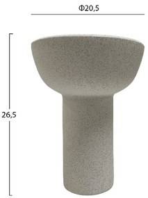 ΕΠΙΤΡΑΠΕΖΙΟ ΚΕΡΑΜΙΚΟ ΔΙΑΚΟΣΜΗΤΙΚΟ ELENDIL HM4603.01 ΥΠΟΛΕΥΚΟ ΚΡΥΣΤΑΛΛΙΚΟ Φ20x26,5Υεκ