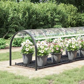 vidaXL Σαφής μουσαμάς με οπές 1x4 m PVC