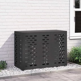 vidaXL Κάλυμμα κλιματιστικού Μαύρο 110 x 50 x 80 cm Ατσάλι