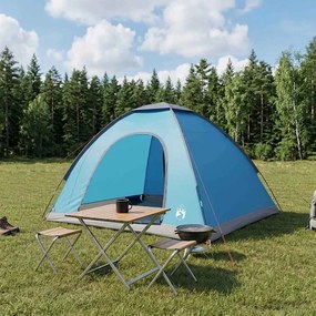 vidaXL Σκηνή Camping 4 ατόμων Μπλε 185T Πολυεστέρας με επικάλυψη PU