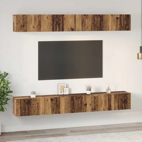 vidaXL Σετ επίπλου τηλεόρασης 6 pcs Παλαιό ξύλο 60 x 30 x 35 εκ