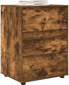 vidaXL Ντουλάπι αποθήκευσης Καπνιστό Δρύς 60 x 48 x 81 εκ