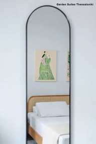 Καθρέφτης επιτοίχιος οβάλ Nextdeco μαύρο μεταλλικό πλαίσιο 40x150εκ