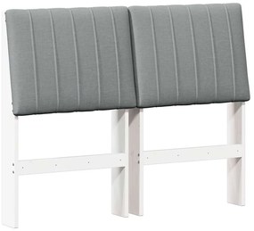 vidaXL Ταπετσαρισμένο κεφαλάρι Ανοιχτό γκρι 120 cm