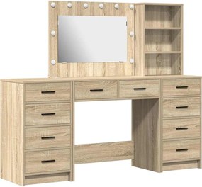 vidaXL Τραπέζι περιποίησης 3 pcs Δρύς Sonoma Επεξεργασμένο ξύλο