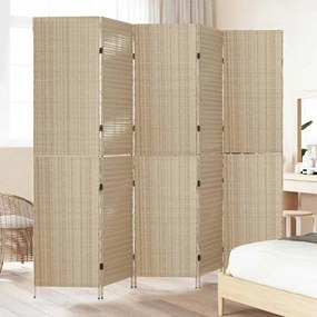 vidaXL Διαχωριστικό Δωματίου Μπεζ 245 x 180 cm συνθετικό ρατάν