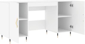 vidaXL Γραφείο Λευκό 140 x 50 x 75 εκ. από Επεξεργασμένο Ξύλο
