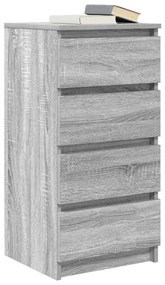 Ντουλάπι Γκρι Sonoma 37,5x35x76 εκ. Ξύλινο μηχανουργικό ξύλο - Γκρι