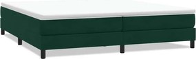 vidaXL Κρεβάτι Boxspring χωρίς Στρώμα Σκούρο Πράσινο 200x210εκ