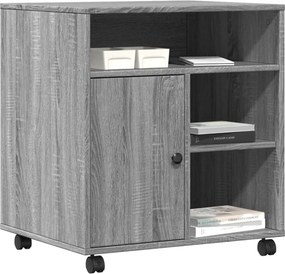 vidaXL Βάση Εκτυπωτή με Ρόδες Γκρι Sonoma 60x50x67 εκ.