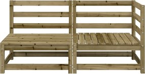 vidaXL Καναπές Κήπου Διθέσιος από Επεξ. Ξύλο Πεύκου