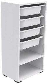 ΣΥΡΤΑΡΙΕΡΑ SANI HM18217.01 ΜΕΛΑΜΙΝΗ ΛΕΥΚΗ-4 ΛΕΥΚΑ ΣΥΡΤΑΡΙΑ-ΡΑΦΙ 45x30x90Υεκ