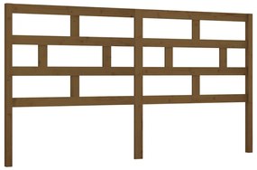 vidaXL Κεφαλάρι κρεβατιού Καφέ 206x4x100 εκ. από Μασίφ Ξύλο Πεύκου