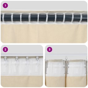 vidaXL Curtains Blackout  με Ταινία κορυφής 2 τμχ Ροζ βελούδο