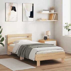 vidaXL Σκελετός Κρεβατιού Sonoma Δρυς 80 x 200 cm Επεξεργασμένο Ξύλο