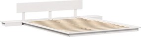 vidaXL Σκελετός Κρεβατιού Λευκό 150 x 200 cm ξύλο
