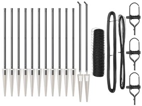 vidaXL Στύλος Περιφράξεων Γκρι 25 x 0,8 μ (36 mm πλέγμα)