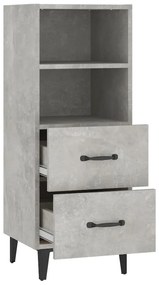 vidaXL Ντουλάπι Γκρι Σκυροδέματος 34,5x34x90 εκ. Επεξεργασμένο Ξύλο