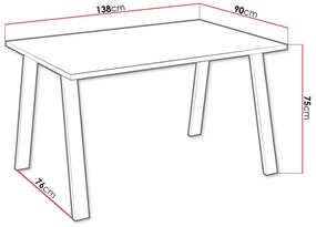 Τραπέζι Tucson 141, Άσπρο, 75x90x138cm, 47 kg, Πλαστικοποιημένη μοριοσανίδα, Μέταλλο | Epipla1.gr