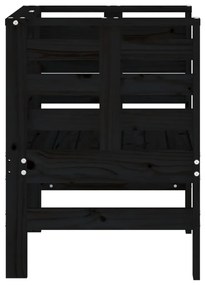 vidaXL Καρέκλες Κήπου 2 τεμ. Μαύρες 61,5x53x71 εκ. Μασίφ Ξύλο Πεύκου