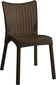 Καρέκλα Confident PP σκούρο καφέ 50x55x83 εκ.