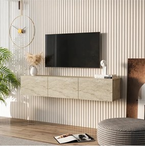 Stewehome Τηλεοπτική μονάδα τραβερτίνη μάρμαρο Μπεζ 150x31x28 cm