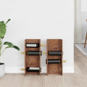 VidaXL Ράφι Καφέ 24 x 13 x 54 εκ Στερεό ξύλο Μαόνι