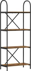 vidaXL Ράφι Βιβλίων 4 επιπέδων 60 x 30 x 146 εκ Επεξεργασμένο ξύλο