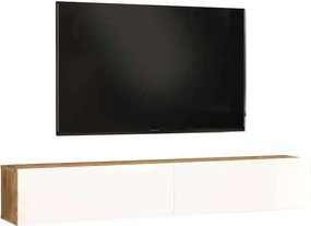 Έπιπλο τηλεόρασης Dello λευκό-oak 180x31x29εκ