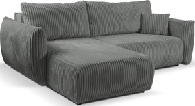 Γωνιακός καναπές Alino-Anthraki - 257.00Χ177.00Χ88.00cm