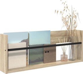 vidaXL Ράφι Περιοδικών Δρύς Sonoma 80 x 12 x 30 εκ Επεξεργασμένο ξύλο