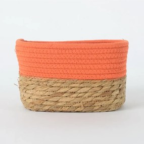 Stewehome πλεκτό ψάθινο καλάθι Πολύχρωμο 15x20x20 cm