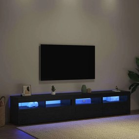 vidaXL Ντουλάπι TV 2 τμχ. Μαύρη Οξυά Επεξεργασμένο Ξύλο